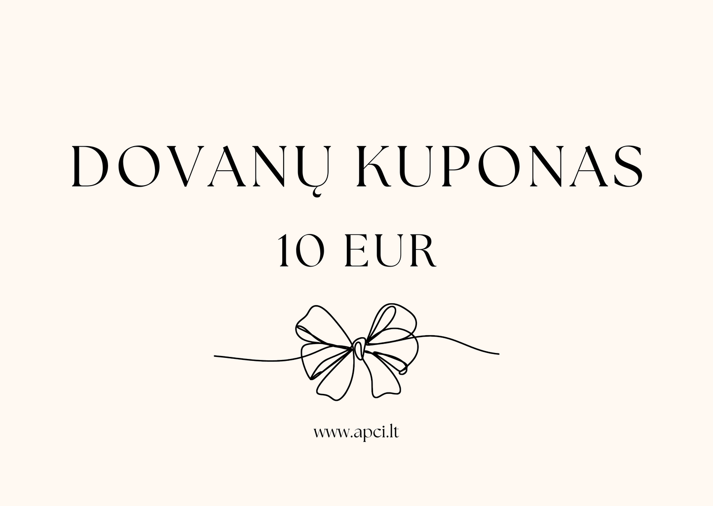 DOVANŲ KUPONAS