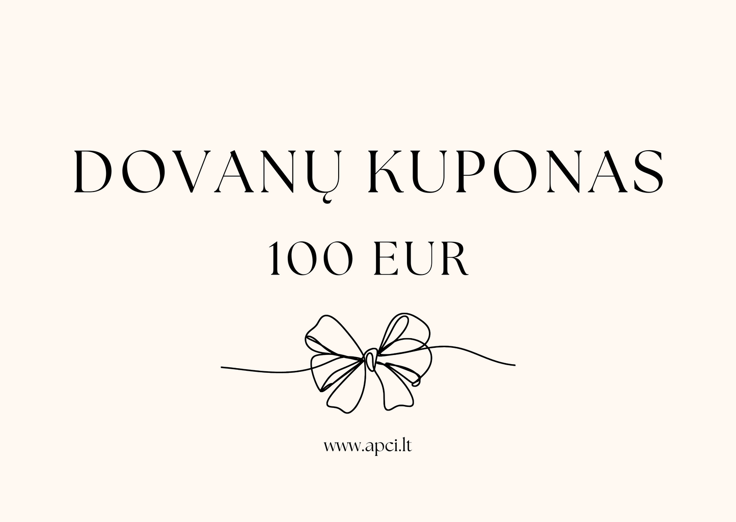 DOVANŲ KUPONAS