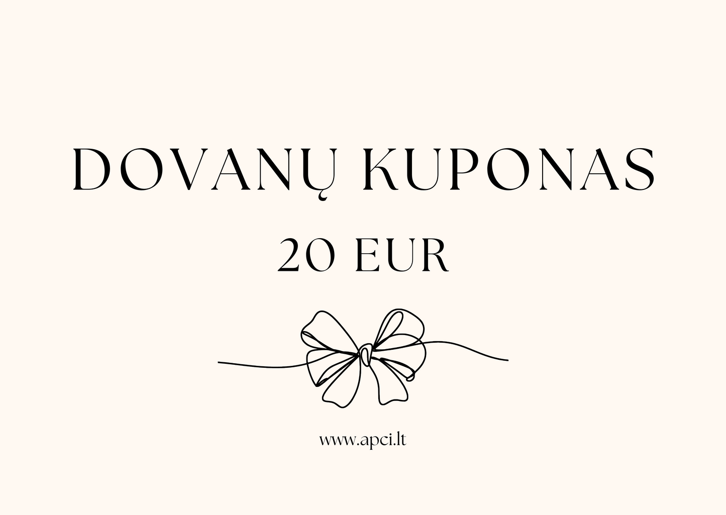 DOVANŲ KUPONAS