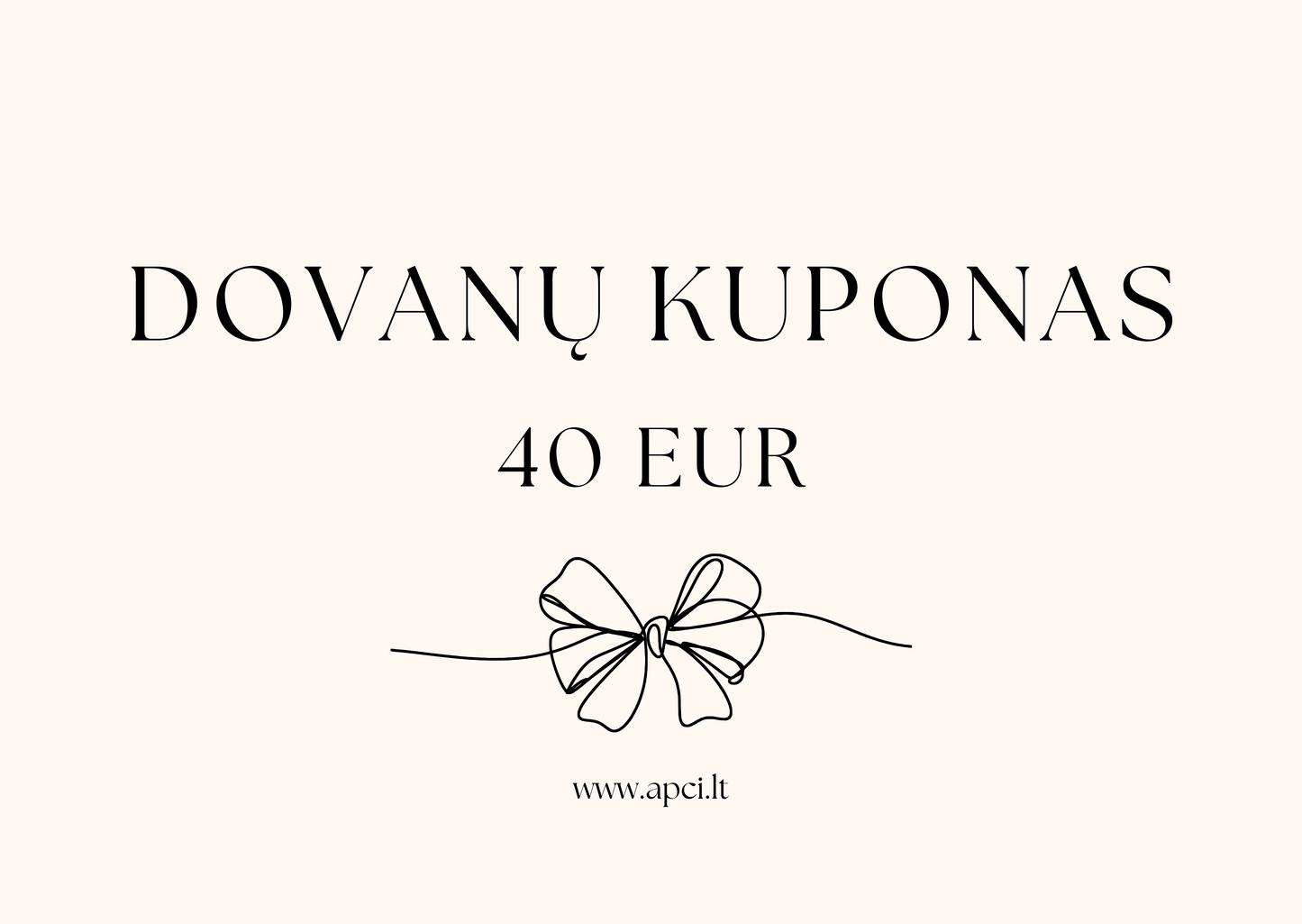 DOVANŲ KUPONAS